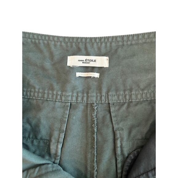 Isabel Marant Étoile Raluniae High-Rise 100% Cotton Canvas Trousers FR-36 US-4 - Picture 11 of 12